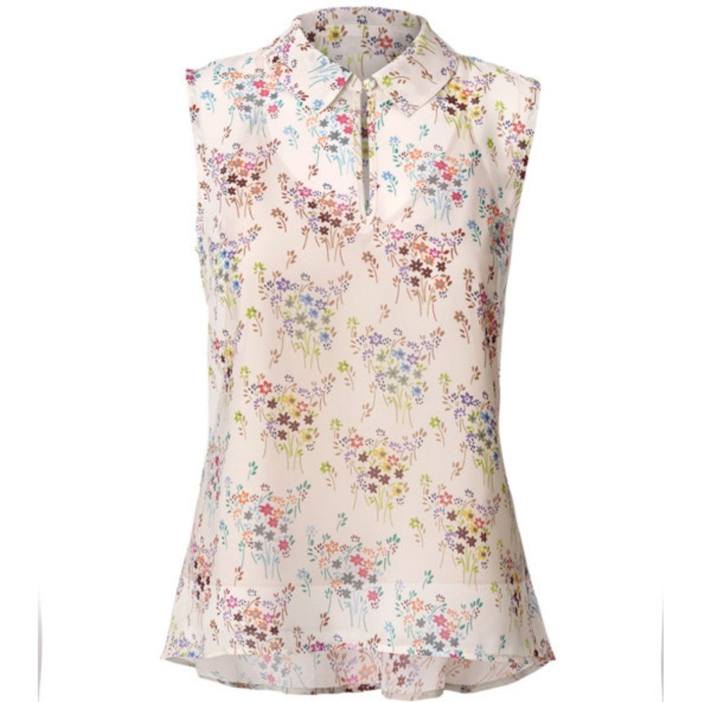 CABI Floral Sleeveless Women's Top - Cream